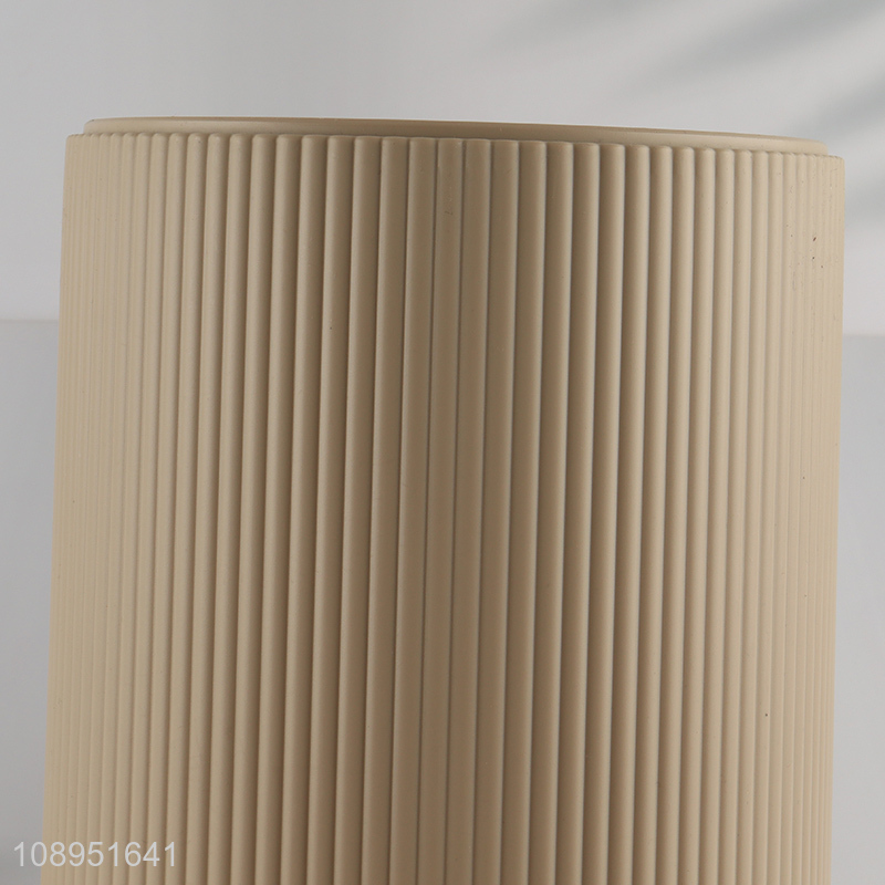 Good Quality Plastic Trash Can Waste Bin with Bamboo Pressure Ring