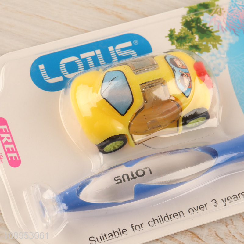 New Product Soft Bristles Kids Children Toothbrush with Toy Car