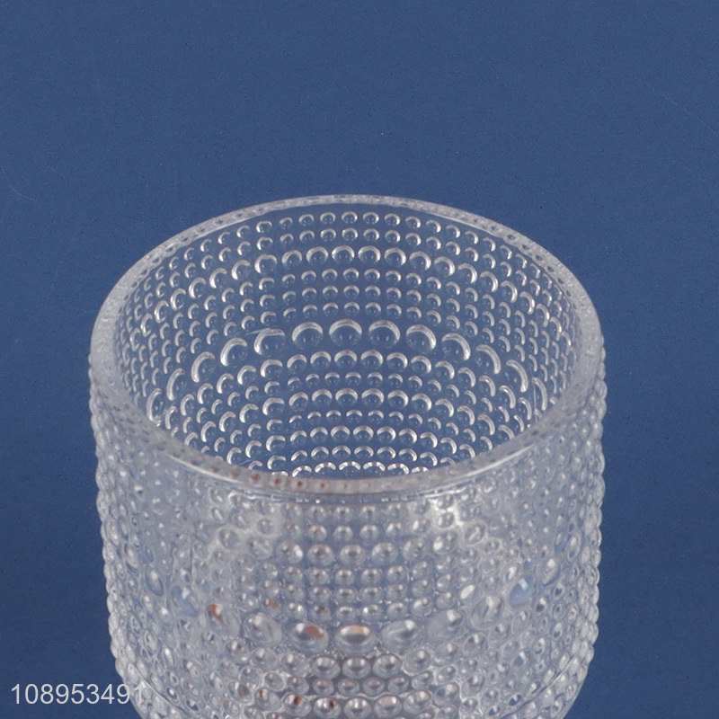 Hot selling embossed glass drinking cup juice coffee cup