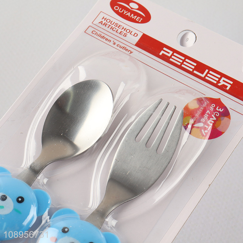 Factory Supply Cartoon Table Knife and Fork Set for Kids Toddlers