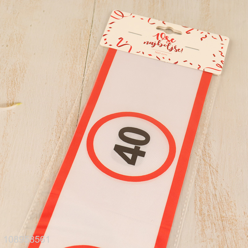 Factor Price 15PCS 40-Year-Old Speed Limiter Birthday Party Sashes