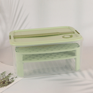 Good quality portable fridge dumpling storage box with handle