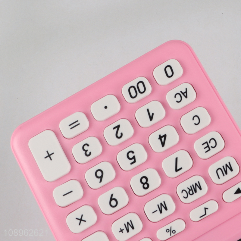 Factory price pink students school office electronic calculator