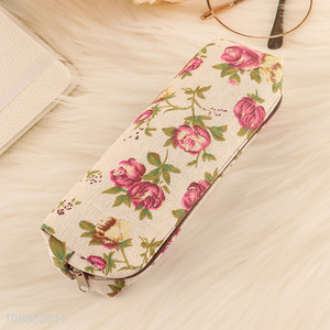 Online Wholesale Floral Print Cloth Pencil Bag School Pencil Pouch