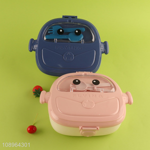 New Arrival 3-Compartment Cute Plastic Bento Lunch Box for Kids