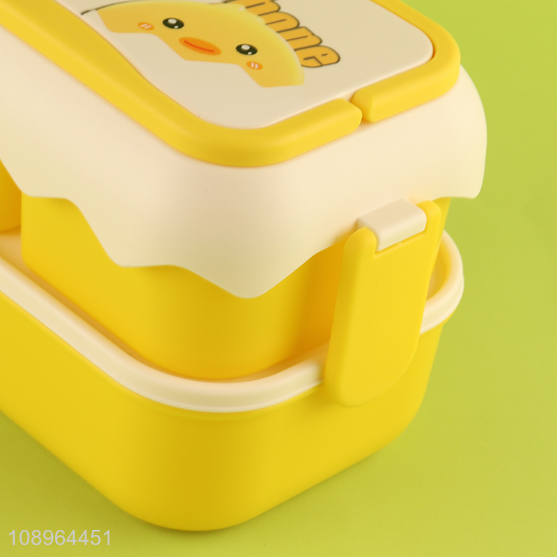 Wholesale 1800ML 2 Layers BPA Free Plastic Bento Box Cute Lunch Box