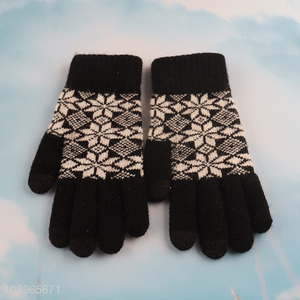 Good Quality Winter Knit Gloves Outdoor Cycling Gloves for Women Men