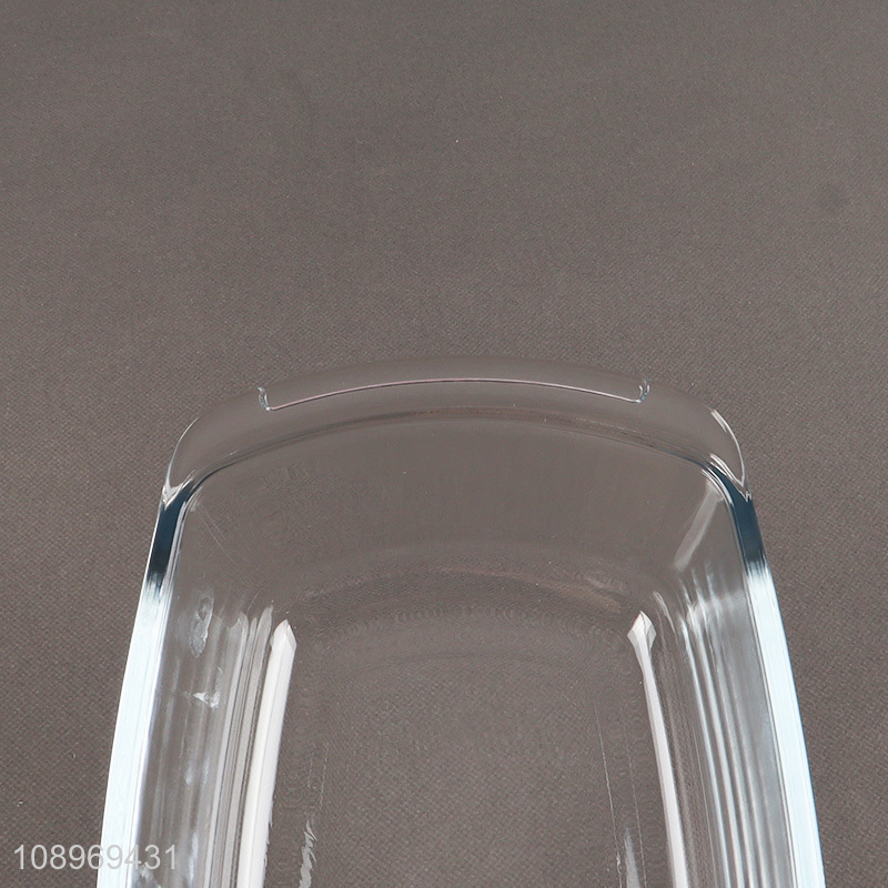 China factory heat-resistant glass clear baking tray baking pan