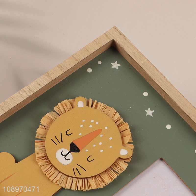 Yiwu market cartoon hanging wooden photo frame for family