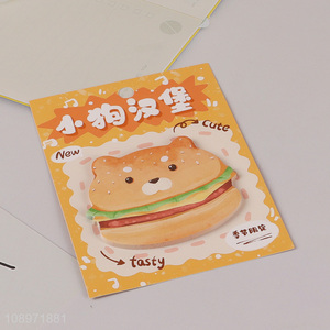 Popular products cartoon hamburger shape sticky note post-it notes