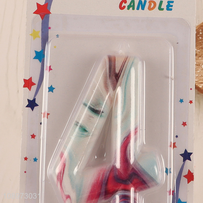 Factory direct sale birthday cake decoration candle number4 candle wholesale