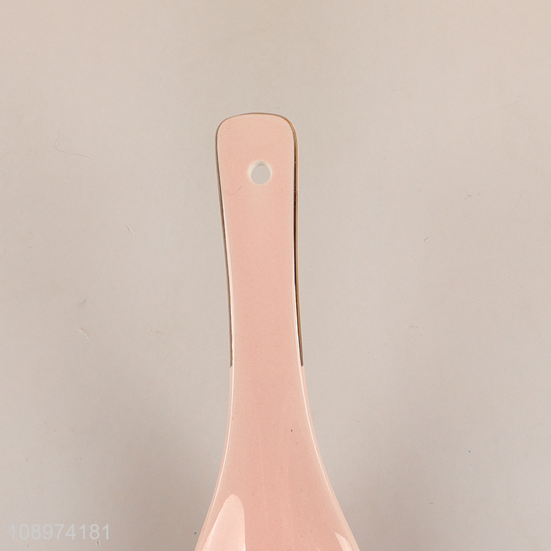 New arrival pink ceramic home restaurant tableware spoon