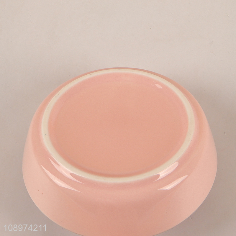 New product pink round ceramic home restaurant tableware plate