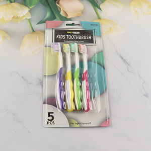 Hot products multicolor soft bristle kids toothbrush set