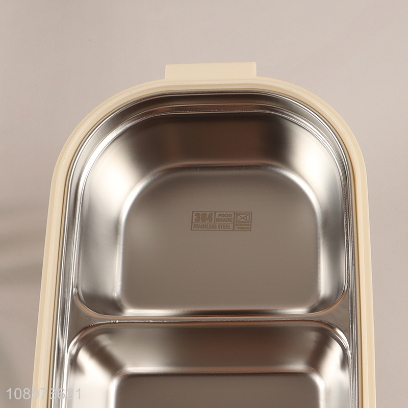 Online Wholesale 2-Compartment Food Grade 304 Stainless Steel Bento Lunch Box