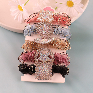 Factory price elastic 5pcs hair accessories hair ring hair rope set