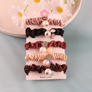 Popular products 5pcs elastic girls hair ring hair rope set