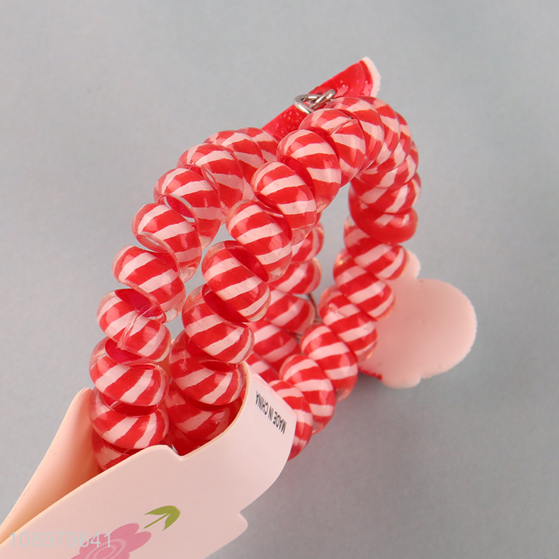 Latest products christmas series girls elastic hair ring hair rope set