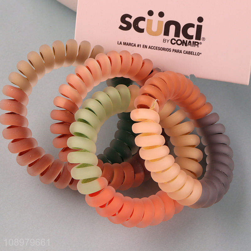 Top products multicolor girls simple telephone wire hair ring hair ties