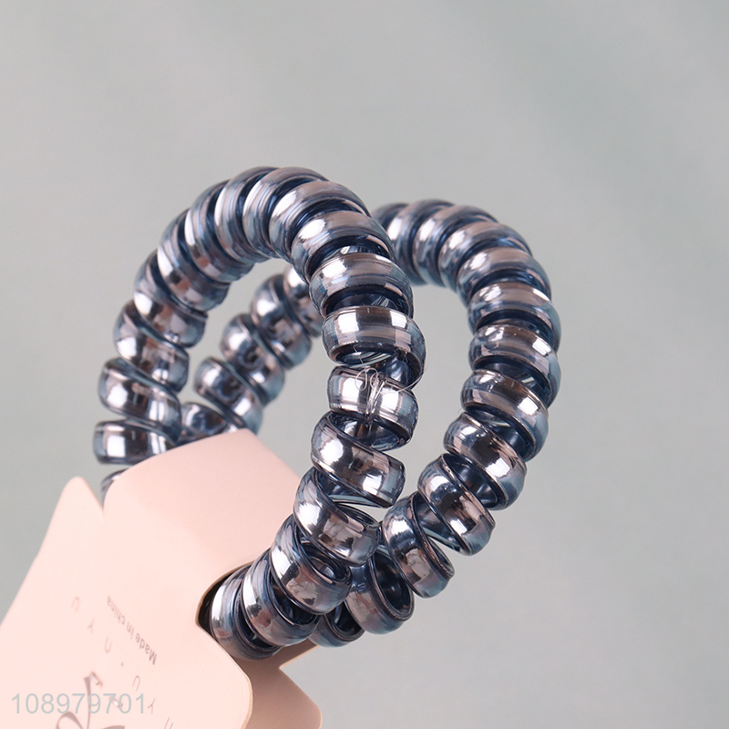 Low price multicolor elastic girls telephone wire hair rope hair ring