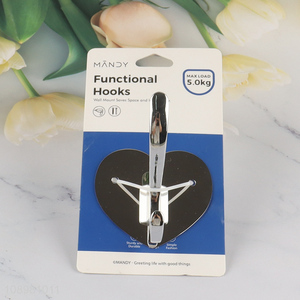 Low price heart shape heavy duty wall-mounted hook stainless steel hook