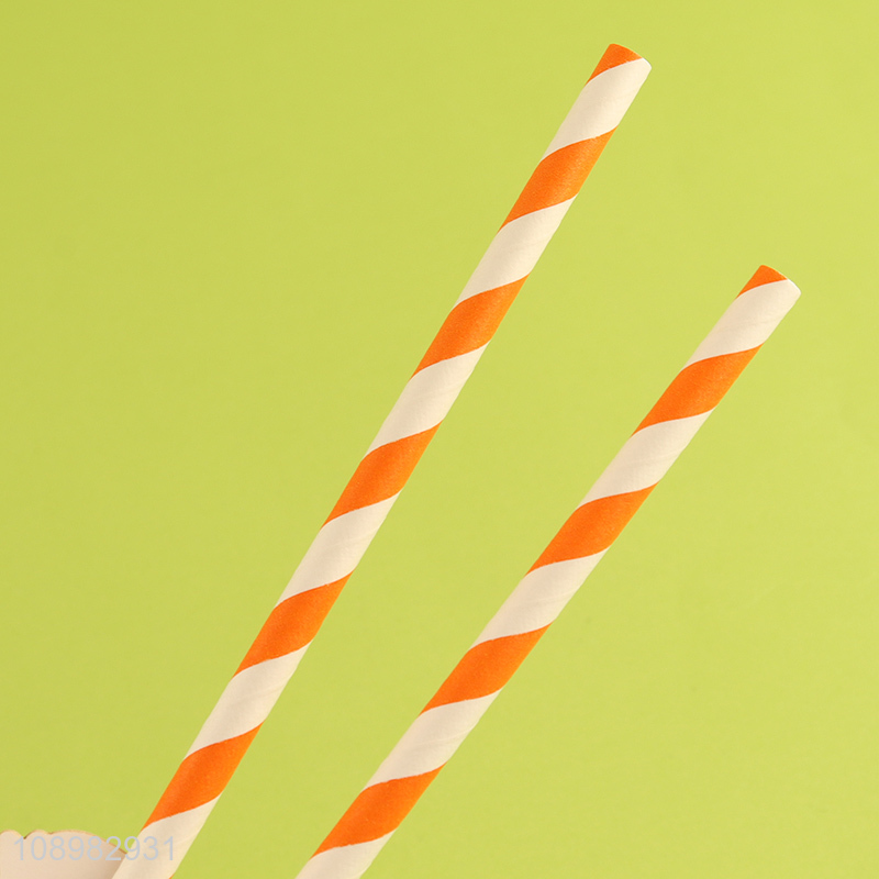 Low price halloween party supplies disposable paper drinking straw