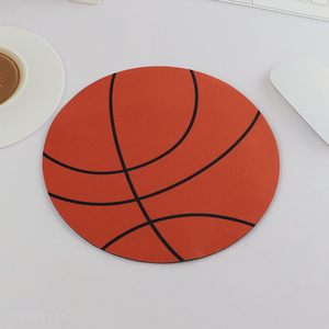 Good quality basketball shape non-slip mouse pad for sale