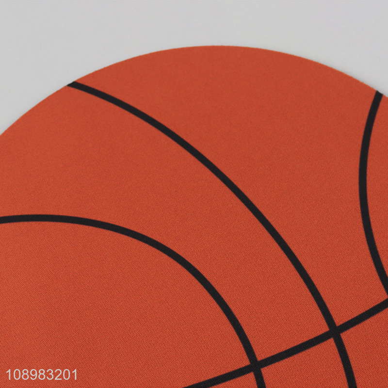 Good quality basketball shape non-slip mouse pad for sale