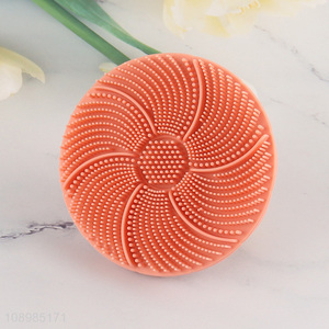 New product round silicone reusable facial cleansing brush