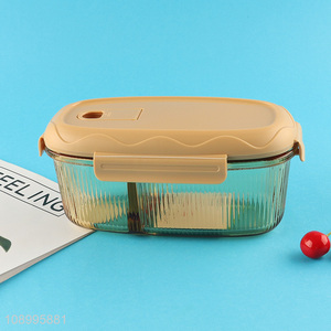 New arrival 2compartment multi-purpose glass food container preservation box