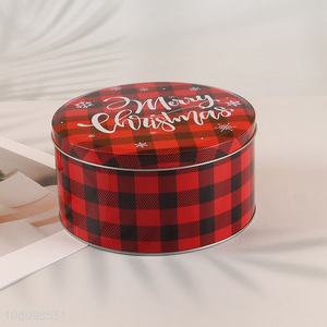 Hot Selling Metal Tin Christmas Cookie Box Christmas Tin Container