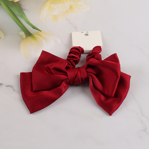 Hot Selling Women's Ponytail Holders Elastic Hair Scrunchies with Bow