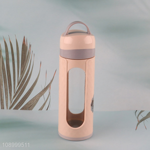 New arrival 500ml food grade glass water bottle drinking bottle