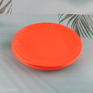 Best selling round 6pcs plastic tableware plate dinner dish