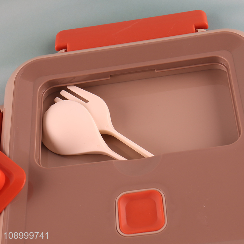 Factory direct sale BPA-free plastic lunch box with spoon&fork