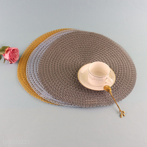 Yiwu market multicolor round non-slip place mat for tabletop decoration