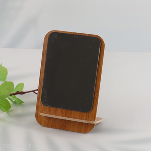 Most popular desktop mirror wooden rectangle makeup mirror for sale