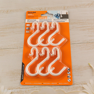 Top products white plastic hook heavy duty s-shaped hook