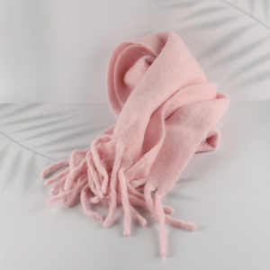 New Product Solid Color Wineter Cashmere Feel Scarf for Women Girls