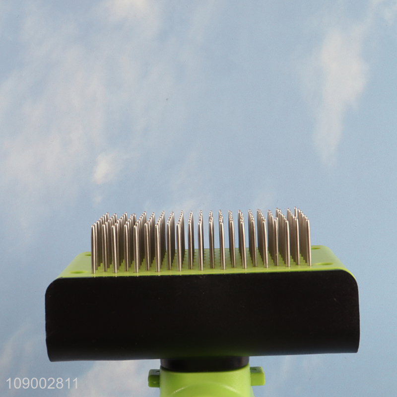 Yiwu market self cleaning slicker grooming open knot pet hair comb