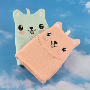 Good Quality Cartoon Dog Shower Bath Gloves Body Scrubbers for Kids