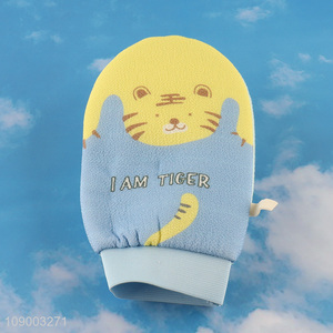 Factory Direct Sale Cartoon Tiger Body Scrub Mitts Shower Bath Gloves