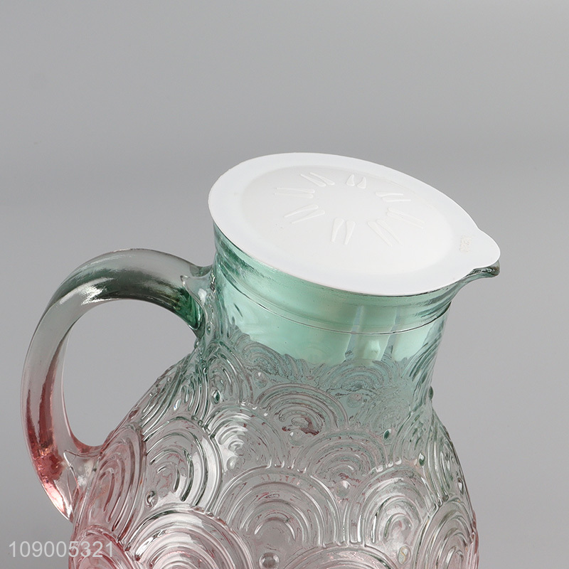 Best selling 5pcs household glass water cup water jug set wholesale