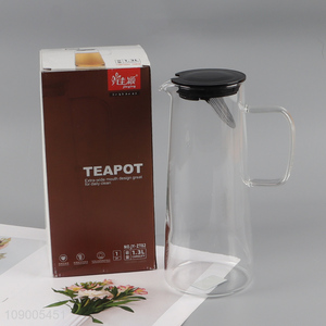 Most popular unbreakable glass 1300ml home water jug tea pot for sale