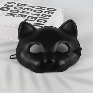 Top selling black cat Halloween party mask half face cosplay mask