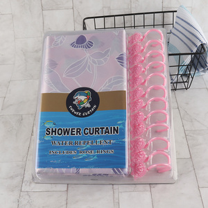 High Quality 67*70 Inch Polyester Shower Curtain Fabric Bath Curtain