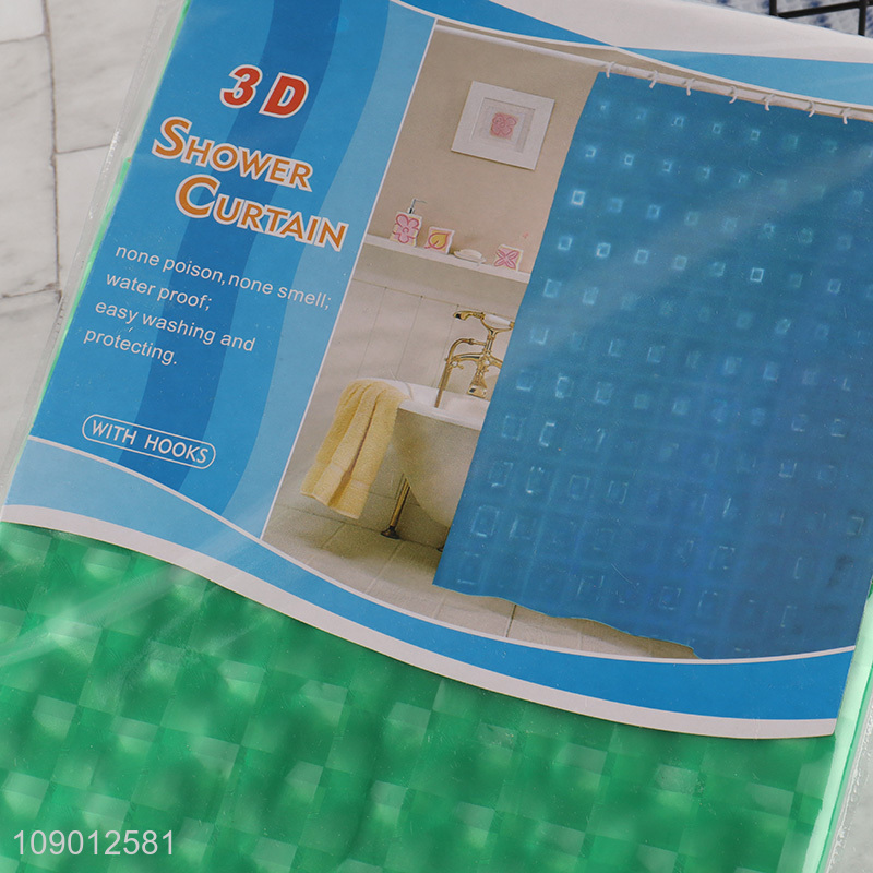 Factory Price 71X71 Inch Mildew Resistant Plastic Shower Curtains