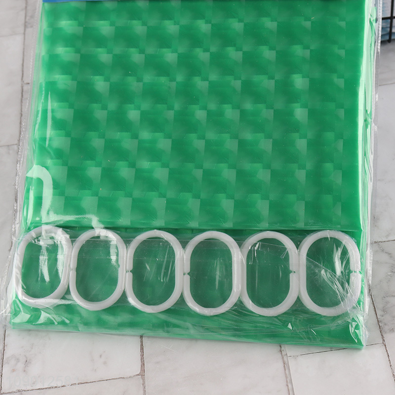 Factory Price 71X71 Inch Mildew Resistant Plastic Shower Curtains