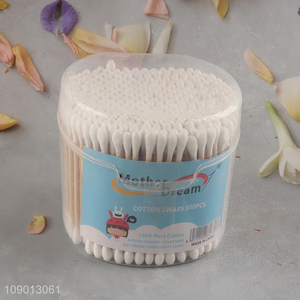 Factory Price 300 Count Natural Cotton Swabs for Personal & Beauty Care