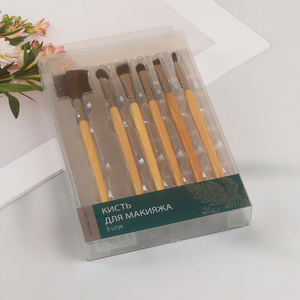 Factory direct sale 6pcs facial makeup tool soft bristle makeup brush set